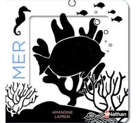 La mer - Un livre en noir et blanc qui passe en couleurs grâce aux animations, pour les bébés des 6 mois