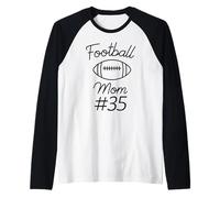 La mère de Football numéro 35, la Plus Grande Fan féminine de l'équipe, mère de l'équipe, Mon Fils Manche Raglan