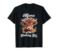 La mère de la Fille Qui fête Son Anniversaire, Highland Cow Farm Family T-Shirt