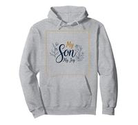 La mère du marié, Mon Fils, sa fiancée, ma Joie, Mariage Floral Sweat à Capuche, Unisexe pour Adultes, Gris Chiné, S