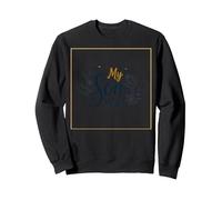 La mère du marié, Mon Fils, sa fiancée, ma Joie, Mariage Floral Sweatshirt, Unisexe pour Adultes, Noir, L