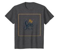 La mère du marié, Mon Fils, sa fiancée, ma Joie, Mariage Floral T-Shirt, Enfant, Chiné Foncé, 12 Ans
