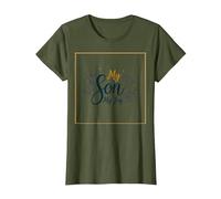 La mère du marié, Mon Fils, sa fiancée, ma Joie, Mariage Floral T-Shirt, Femme, Olive, S