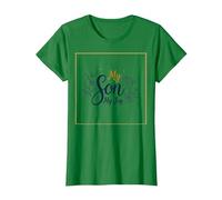 La mère du marié, Mon Fils, sa fiancée, ma Joie, Mariage Floral T-Shirt, Femme, Vert Kelly, XXL