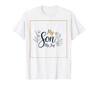 La mère du marié, Mon Fils, sa fiancée, ma Joie, Mariage Floral T-Shirt, Homme, Blanc, XL