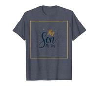 La mère du marié, Mon Fils, sa fiancée, ma Joie, Mariage Floral T-Shirt, Homme, Bleu Chiné, 3XL