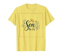 La mère du marié, Mon Fils, sa fiancée, ma Joie, Mariage Floral T-Shirt, Homme, Citron, 3XL