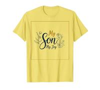 La mère du marié, Mon Fils, sa fiancée, ma Joie, Mariage Floral T-Shirt, Homme, Citron, XL