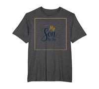La mère du marié, Mon Fils, sa fiancée, ma Joie, Mariage Floral T-Shirt, Homme Grandes Tailles, Chiné Foncé, 3X Tall