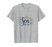 La mère du marié, Mon Fils, sa fiancée, ma Joie, Mariage Floral T-Shirt, Homme, Gris Chiné, 4XL