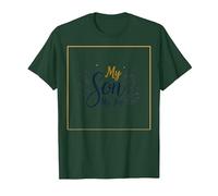 La mère du marié, Mon Fils, sa fiancée, ma Joie, Mariage Floral T-Shirt, Homme, Vert Forêt, XXL