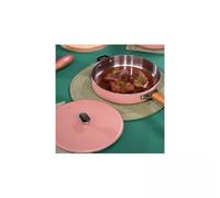 La Merveilleuse Poêle Cookut inox 28 cm amovible - Rose guimauve