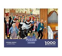 La messe de l'église se termine Puzzle en Bois Imperméable Puzzles De 1000 Pièces pour Adultes Amusant De Décoration pour La Maison