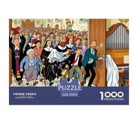 La messe de l'église se termine Puzzle en Bois Imperméable Puzzles De 1000 Pièces pour Adultes Coloré Jeux De Stimulants