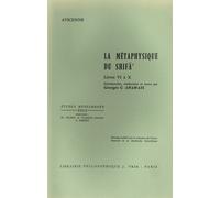 La Métaphysique Du Shifâ' - Livres De Vi À X