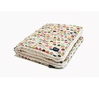 La Millou Couverture pour Bébé et Enfant Réversible/ Polaire Doux/ Minky 80x100cm cupcakes/ ecru