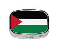La mini boîte à médicaments carrée est adaptée pour mettre dans les poches ou les portefeuilles. Elle est facile à ouvrir et pratique. Drapeau de l'État de Palestine