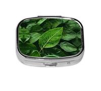 La mini boîte à médicaments carrée est adaptée pour mettre dans les poches ou les portefeuilles. Elle est facile à ouvrir et pratique. Feuille verte nature