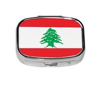 La mini boîte à médicaments carrée est adaptée pour mettre dans les poches ou les portefeuilles. Elle est facile à ouvrir et pratique. Drapeau du Liban
