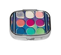 La mini boîte à médicaments carrée est adaptée pour mettre dans les poches ou les portefeuilles. Elle est facile à ouvrir et pratique. Palette de couleurs rondes
