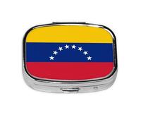 La mini boîte à médicaments carrée est adaptée pour mettre dans les poches ou les portefeuilles. Elle est facile à ouvrir et pratique. Drapeau du Venezuela