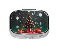 La mini boîte à médicaments carrée est adaptée pour mettre dans les poches ou les portefeuilles. Elle est facile à ouvrir et pratique. Arbre de Noël rond en forme de boule