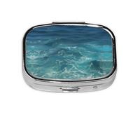 La mini boîte à médicaments carrée est adaptée pour mettre dans les poches ou les portefeuilles. Elle est facile à ouvrir et pratique. L'océan profond