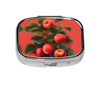 La mini boîte à médicaments carrée est adaptée pour mettre dans les poches ou les portefeuilles. Elle est facile à ouvrir et pratique. Abricot rouge