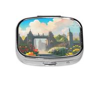 La mini boîte à médicaments carrée est adaptée pour mettre dans les poches ou les portefeuilles. Elle est facile à ouvrir et pratique. À l'extérieur de la porte du château