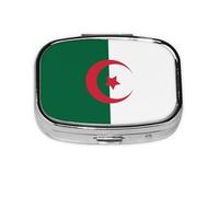 La mini boîte à pharmacie carrée est adaptée pour mettre dans les poches ou les portefeuilles. Elle est facile à ouvrir et pratique. Drapeau de l'Algérie