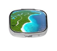 La mini boîte à pharmacie carrée est adaptée pour mettre dans les poches ou les portefeuilles. Elle est facile à ouvrir et pratique. Une île dans l'océan