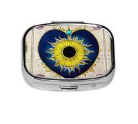 La mini boîte à pharmacie carrée est adaptée pour mettre dans les poches ou les portefeuilles. Elle est facile à ouvrir et pratique. Dessin animé cœur soleil