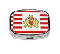 La mini boîte à pharmacie carrée est adaptée pour mettre dans les poches ou les portefeuilles. Elle est facile à ouvrir et pratique. Drapeau du Sénat de Brême
