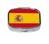 La mini boîte à pharmacie carrée est adaptée pour mettre dans les poches ou les portefeuilles. Elle est facile à ouvrir et pratique. Drapeau espagnol