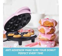 La mini machine à beignets Dash fait 7 beignets 700W Chauffage double face Revêtement antiadhésif Machine à beignets électrique pour le petit déjeuner dessert snack parfait pour les fêtes de famille P