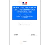 La mise en oeuvre de la loi organique relative aux lois de finances - Collectif - Documentation Francaise - broché - Etude