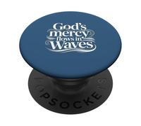 La miséricorde de Dieu coule dans Les Vagues PopSockets PopGrip Adhésif
