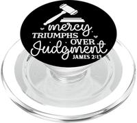 La Miséricorde Triomphe du Jugement - Citation Inspirante PopSockets PopGrip pour MagSafe
