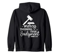 La Miséricorde Triomphe du Jugement - Citation Inspirante Sweat à Capuche