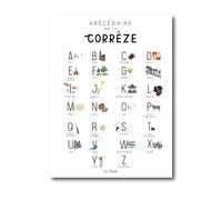 La Mixerie Affiche Abécédaire 30x40cm - Corrèze - décoration murale ville