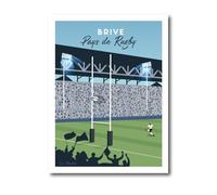 La Mixerie Affiche Brive-la-Gaillarde Rugby 30x40cm - Corrèze - décoration murale ville