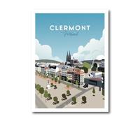 La Mixerie Affiche Clermont-ferrand 30x40cm - Puy-de-Dôme - décoration murale ville