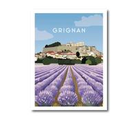 La Mixerie Affiche Grignan 30x40cm - Drôme - décoration murale ville