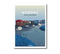 La Mixerie Affiche Mornac-sur-Seudre 30x40cm - Charente-Maritime - décoration murale ville