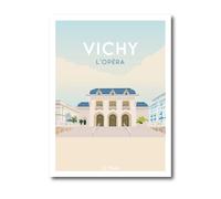 La Mixerie Affiche Vichy 30x40cm - Allier - décoration murale ville