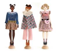 Djeco Coffret de mode La mode by Lucille Papertoys – Tissus réels, accessoires inclus