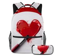 La mode rencontre la fonction, ensemble de 2 cartables pour enfants avec sac à dos et trousse à crayons, sac de voyage de grande capacité pour garçons, filles et adolescents, teinture sur nœuds