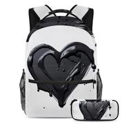 La mode rencontre la fonction, ensemble de 2 cartables pour enfants avec sac à dos et trousse à crayons, sac de voyage de grande capacité pour garçons, filles et adolescents, teinture sur nœuds