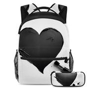 La mode rencontre la fonction, ensemble de 2 cartables pour enfants avec sac à dos et trousse à crayons, sac de voyage de grande capacité pour garçons, filles et adolescents, teinture sur nœuds