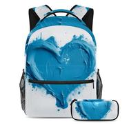 La mode rencontre la fonction, ensemble de 2 cartables pour enfants avec sac à dos et trousse à crayons, sac de voyage de grande capacité pour garçons, filles et adolescents, teinture sur nœuds
